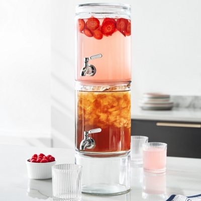 Glass Drink Dispenser, 2 Gallon Capacity
