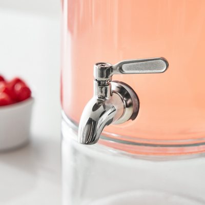 Glass Drink Dispenser, 2 Gallon Capacity