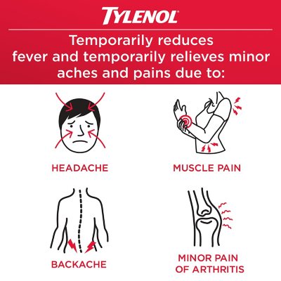 Tylenol Extra Strength Rapid Release Pain Reliever Gelcaps, 500 mg Acetaminophen, 290 ct.