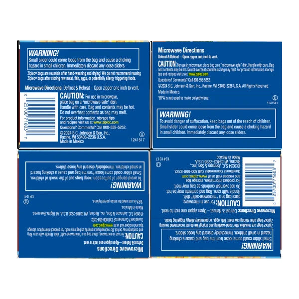 Ziploc Slider Storage Bag, Variety Pack, 166-count