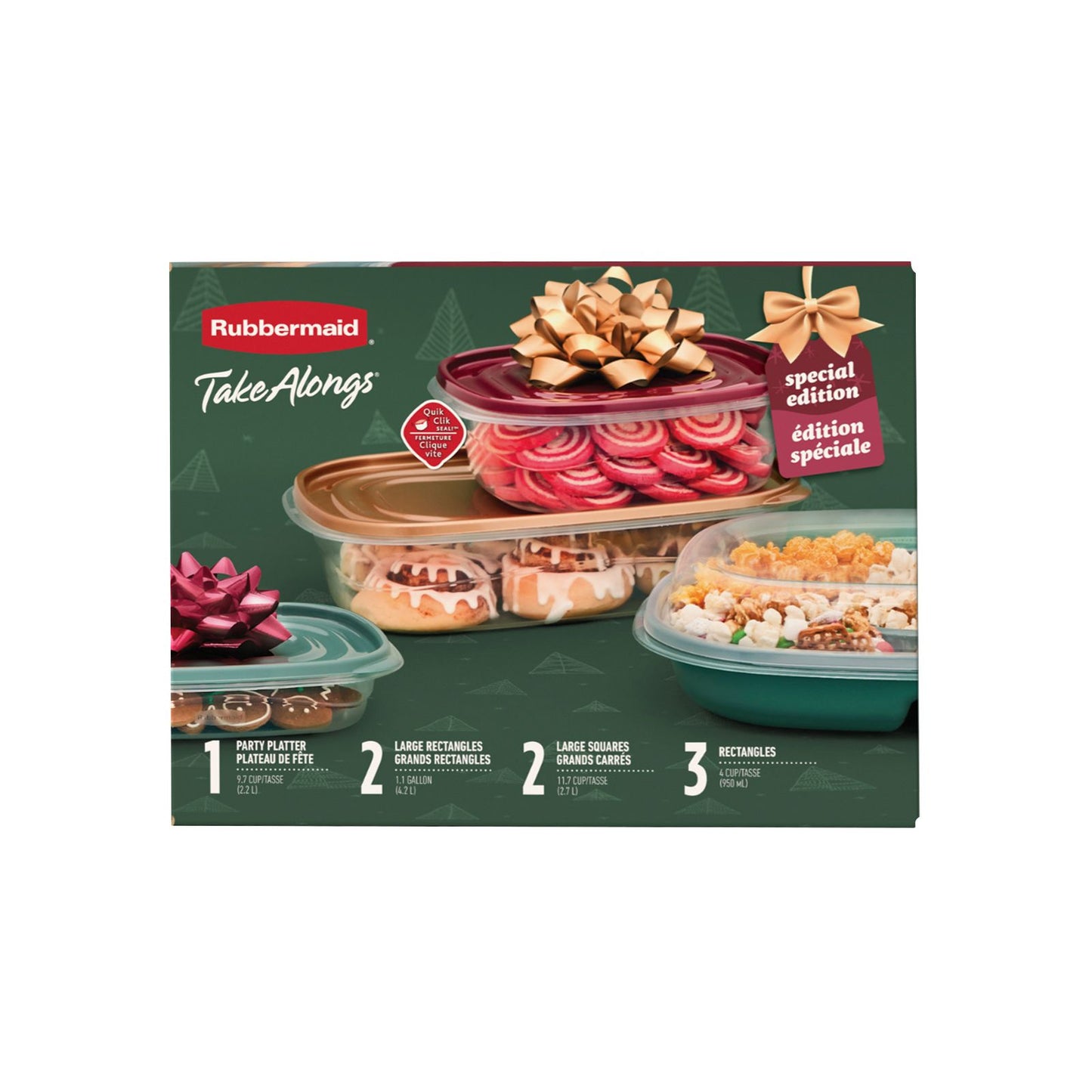 Rubbermaid Holiday Take Along Food Storage Containers, 16-Pc. Set