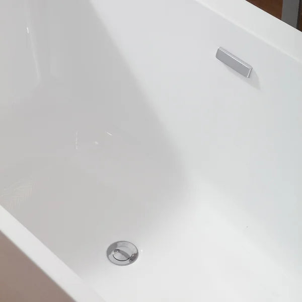 OVE Decors Vega 63" Freestanding Bathtub with Center Drain