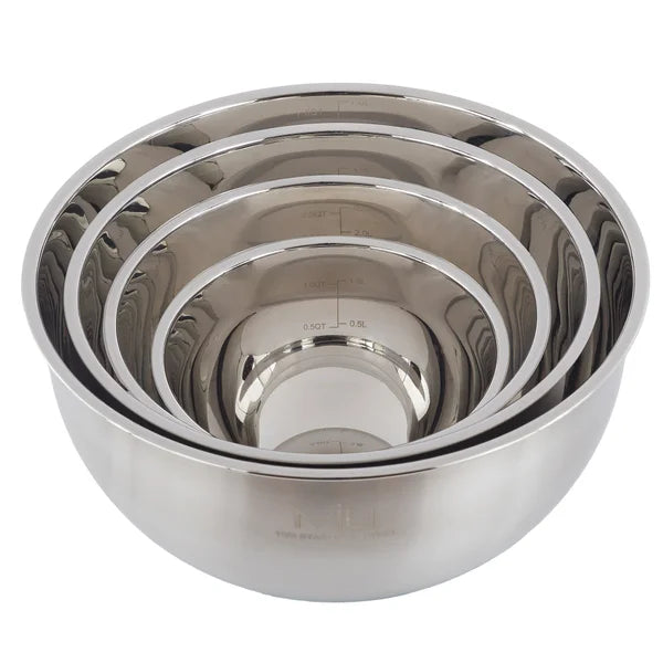MIU Stainless Steel Mixing Bowls with Graters, Set of 4