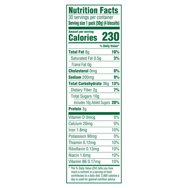 BelVita Breakfast Biscuit, Cinnamon Brown Sugar, 1.76 oz, 30-count