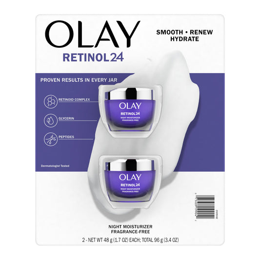 Olay Regenerist Retinol 24 + Peptide Night Face Moisturizer, 2 pk./1.7 oz.