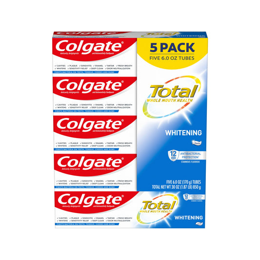 Colgate Total Whitening Toothpaste, Mint Toothpaste, 5 pk./6 oz.