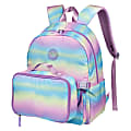 Volkano Quest Rainsoft Silky Backpack And Lunch Cooler, Rainbow