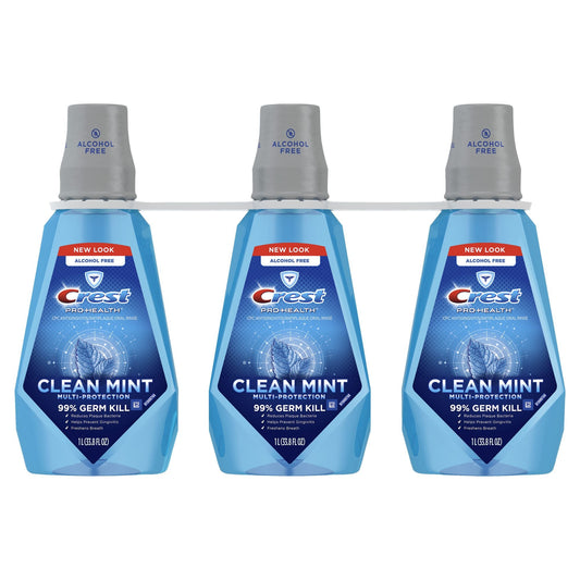 Crest Pro-Health Multi-Protection Clean Mint Mouthwash, 3 Pk./1L