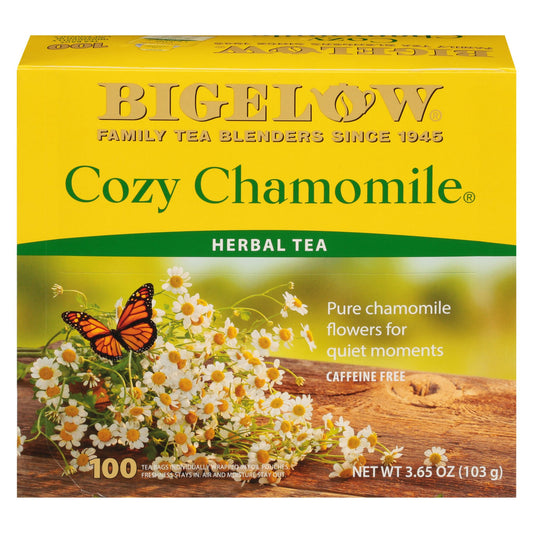 Bigelow Tea Bags Caffeine Free Cozy Chamomile Herbal Tea, 100 ct.
